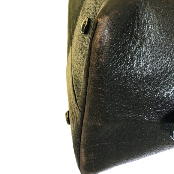 TUMI Business Bag Satchel Large Leather Villa Nivelle Zips Tags Grey Brown - Picture 7 of 16